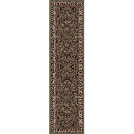 CONCORD GLOBAL TRADING Concord Global 20252 2 ft. x 7 ft. 7 in. Persian Classics Kashan - Green 20252